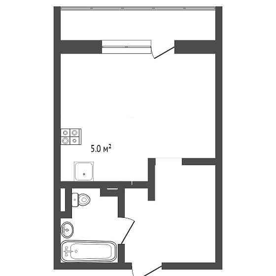 Квартира-студия, 26 м², 4/4 эт. на продажу в Тюмени Тюмень