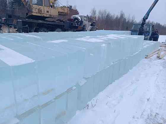 Лед, блоки льда для скульптур, лед строительный Москва