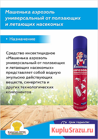 Средство инсектицидное Машенька аэрозоль универсальный от ползающих и летающих насекомых (400мл) Балашиха - изображение 1