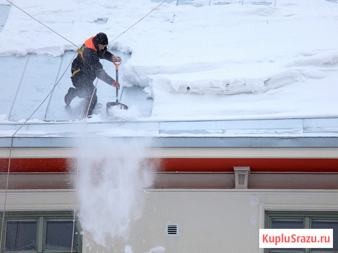 Сброс снега. Чистка кровли от наледи Новосибирск - изображение 1