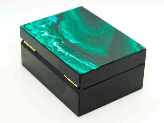 Малахит с Хризоколлой - Коллекционная Шкатулка Москва