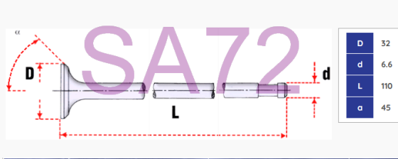 14721-634-000 Клапан выпускной Osvat 2713 Honda Москва