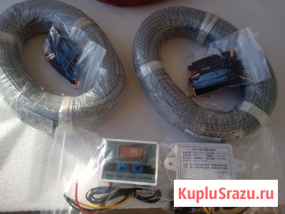 Теплые полы кабель нагревательный 100м ( 2 терморегулятора цифровых в комплект) Липецк - изображение 1