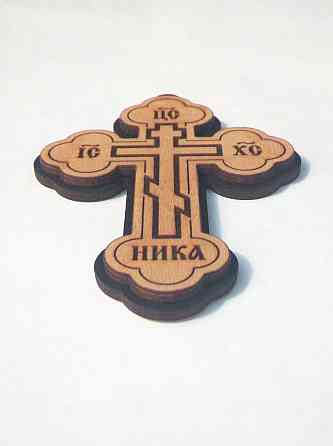 Крест деревянный в авто на присоске Алексеевка