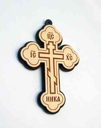 Крест деревянный в авто на присоске Алексеевка