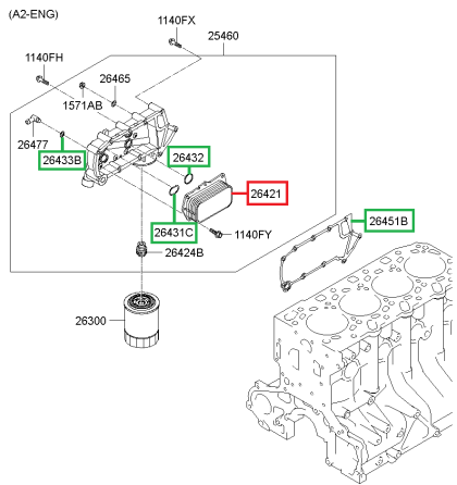 26421-4A700 Радиатор теплообменника комплект HYUNDAI Москва