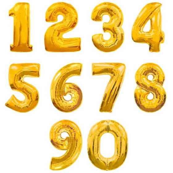 Шары цифры в ассортименте 