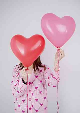 Шары-сердца как способ сказать о любви 