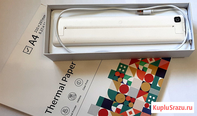 Принтер А4, портативный, чёрно-белый, с блютузом Волгоград - изображение 3