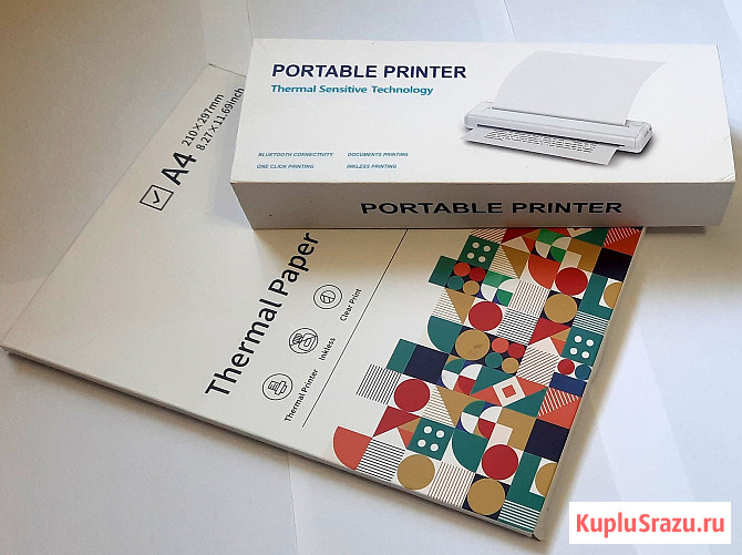 Принтер А4, портативный, чёрно-белый, с блютузом Волгоград - изображение 2