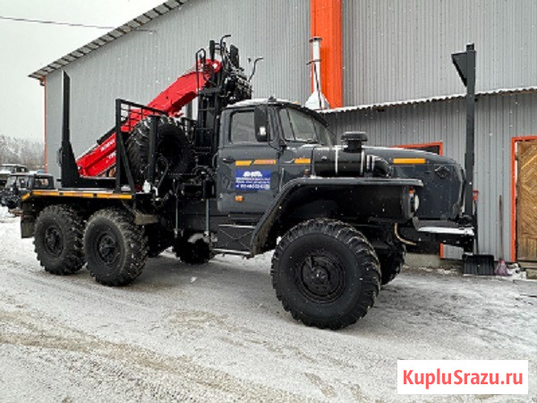 Лесовоз Урал ЯМЗ-236НЕ2 турбированный с КМУ Палфингер Иркутск - изображение 1