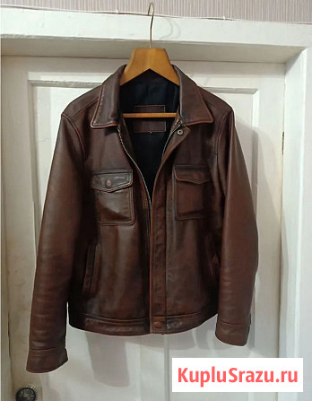 Новая кожаная куртка темно-коричневого цвета Санкт-Петербург - изображение 4