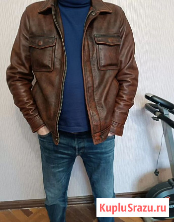Новая кожаная куртка темно-коричневого цвета Санкт-Петербург - изображение 1