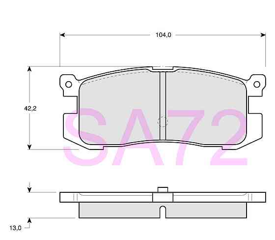 GJ87-26-48ZA Колодки тормозные дисковые задние GDB1025A Mazda Москва