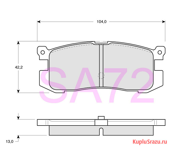 GJ87-26-48ZA Колодки тормозные дисковые задние GDB1025A Mazda Москва - изображение 3