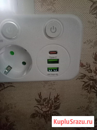 Розетка накладная тройная с ночником, USB зарядкой Липецк - изображение 3