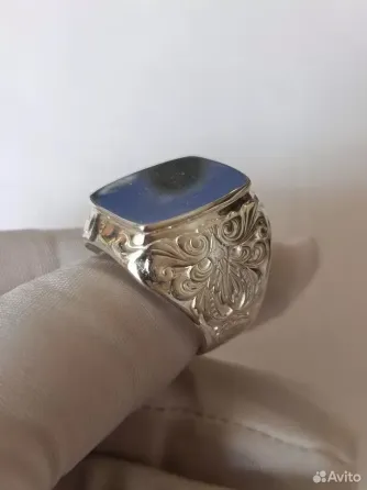 Мужская серебряная печатка Дзержинск