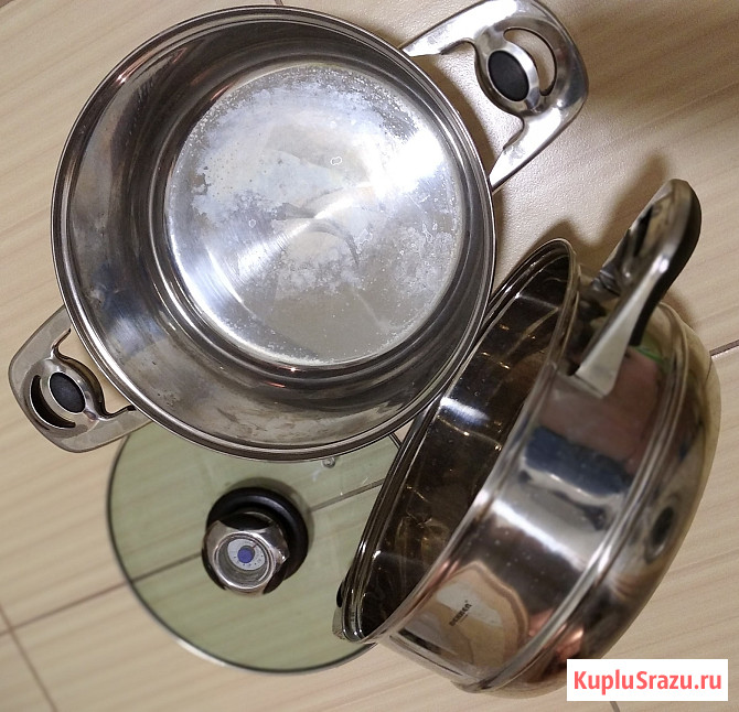 Пароварка bekker Germany 5 литров новая двойное дно из нержавеющей стали, 2 яруса крышка из проч Сыктывкар - изображение 3