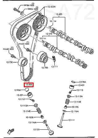FP01-12-205A Ремень ГРМ Mazda A419YU100 Москва