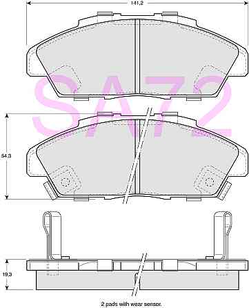 45022-SM2-000 Колодки тормозные передние HONDA Москва