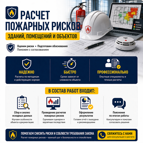 Расчет категорий помещений по пожарной опасности Краснодар