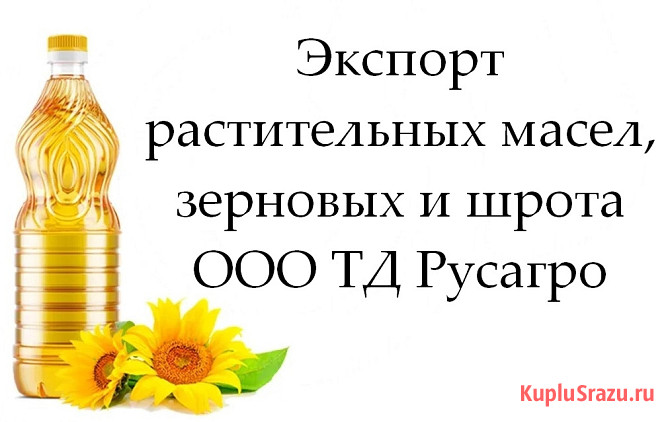 Экспорт растительных масел, зерновых и шрота от ТД Русагро Самара - изображение 1