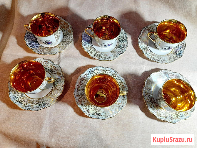 Кофейный позолоченный набор из Чехословакии Челябинск - изображение 2